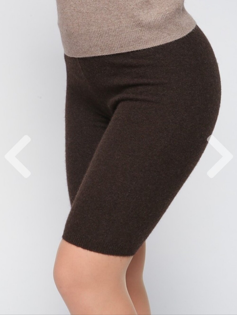 Khan Cashmere warm yak down shorts